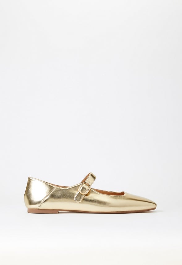 Emily Mary Jane Flat Gold