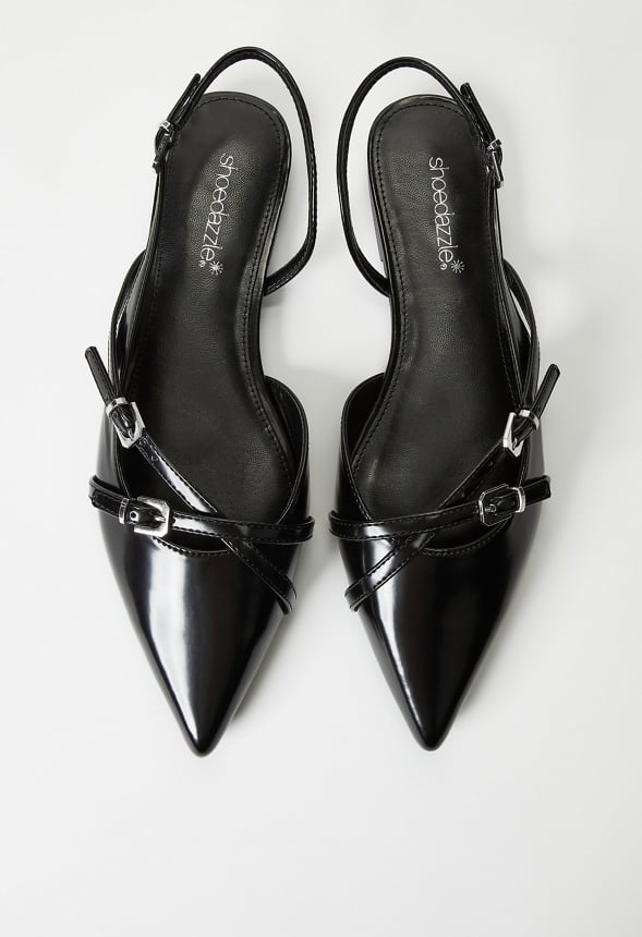 Athina Slingback Flat Black