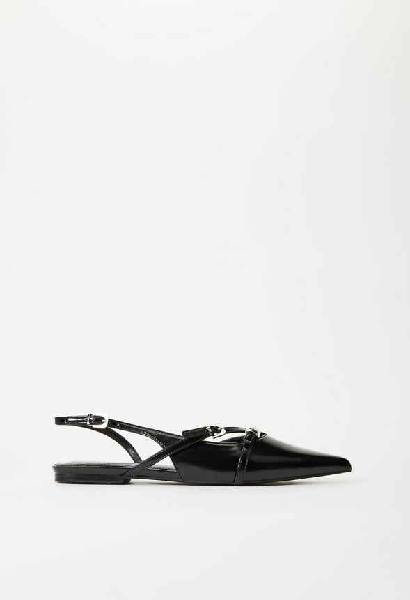 Athina Slingback Flat Black