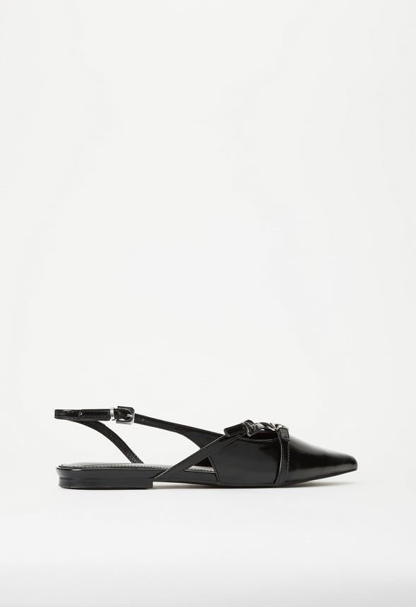 Athina Slingback Flat Black