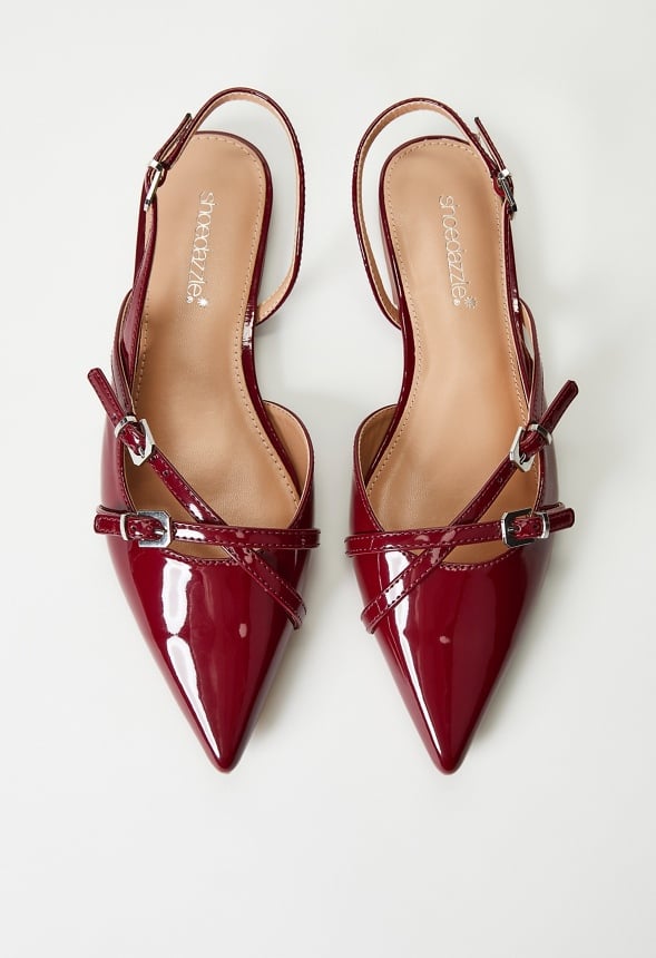 Athina Slingback Flat Tibetan Red