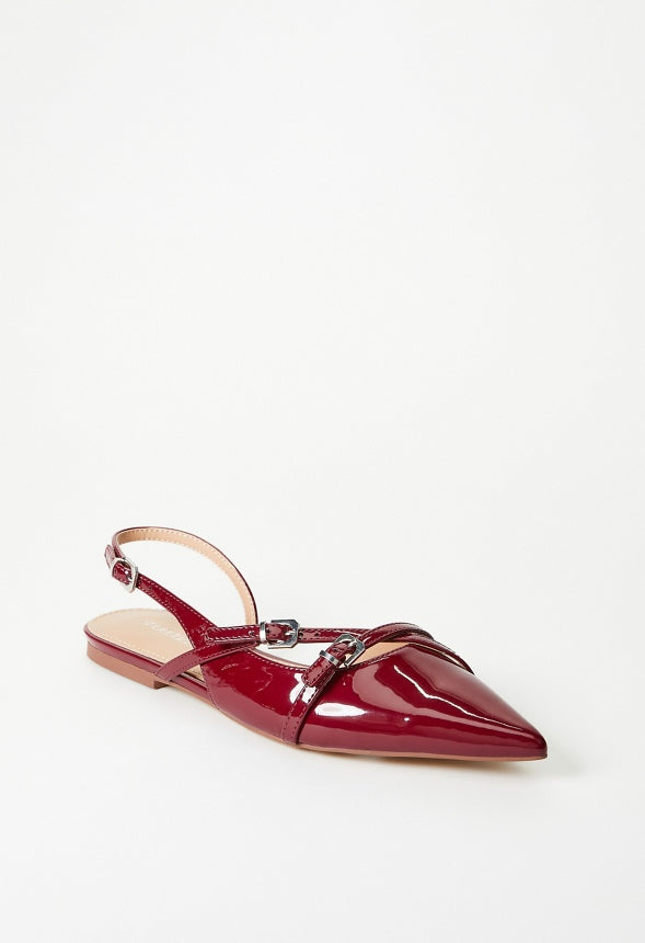 Athina Slingback Flat Tibetan Red