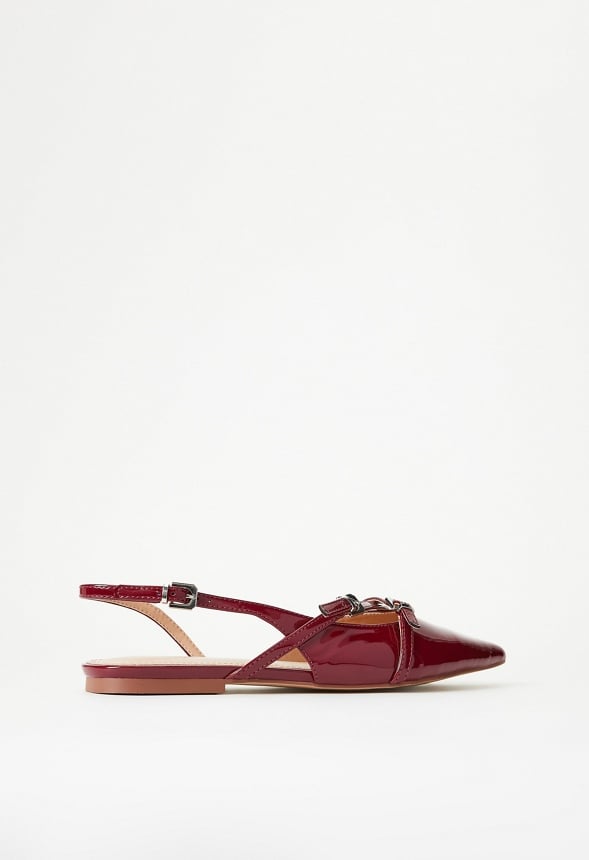 Athina Slingback Flat Tibetan Red