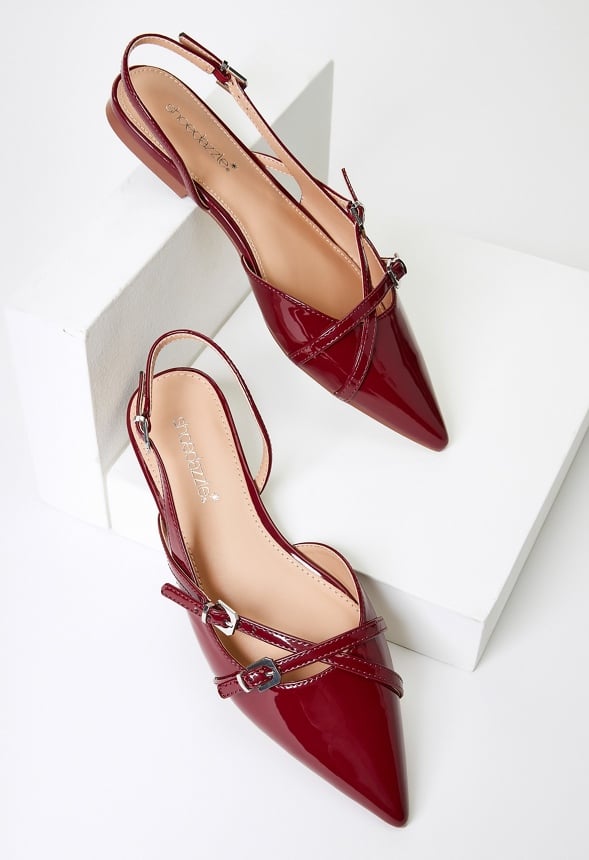 Athina Slingback Flat Tibetan Red