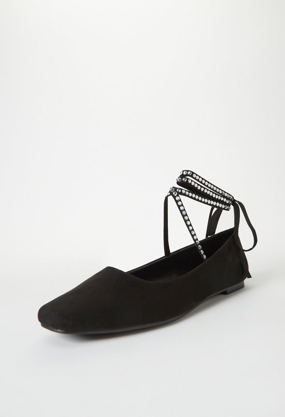 Jaci Ankle Strap Flat Black
