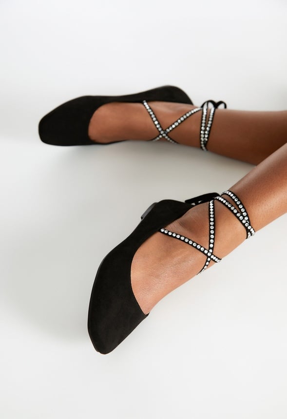 Jaci Ankle Strap Flat Black