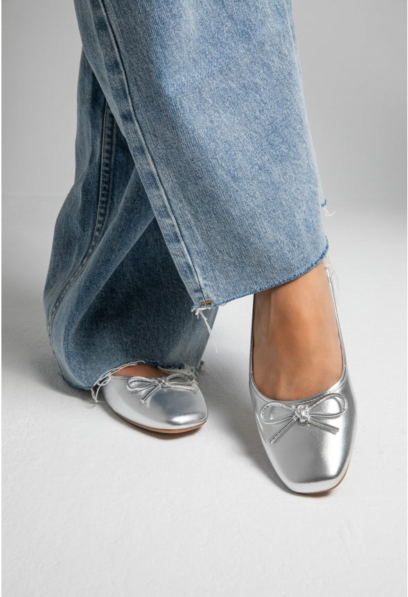 Luciana Ballet Flat Silver
