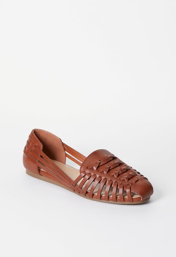 Carla Woven Flat Cognac