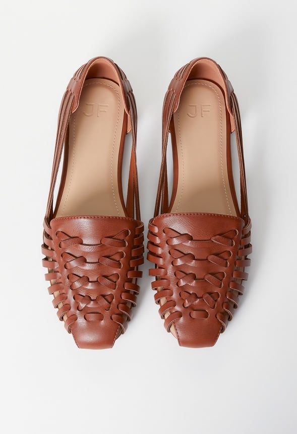 Carla Woven Flat Cognac