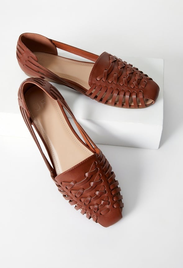 Carla Woven Flat Cognac