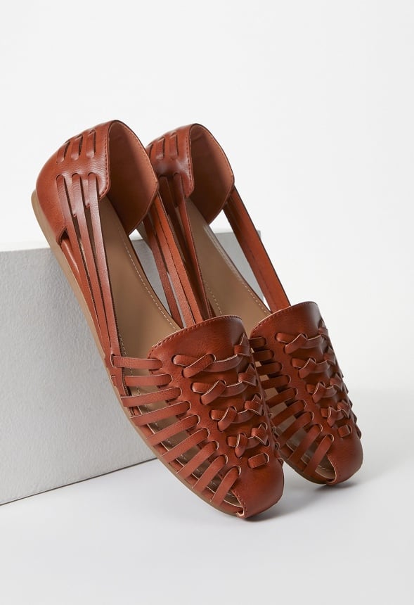 Carla Woven Flat Cognac