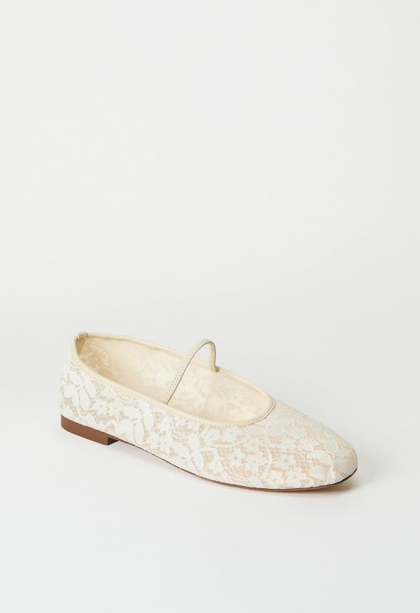Lucy Mary Jane Flat Birch White