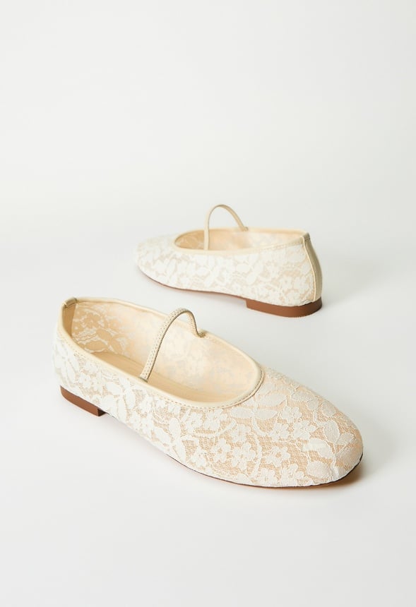 Lucy Mary Jane Flat Birch White