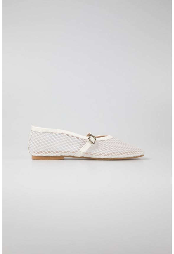 Arabella Ballet Flat  White