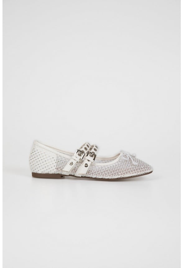 Ellie Ballet Flat White