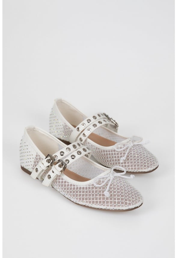 Ellie Ballet Flat White