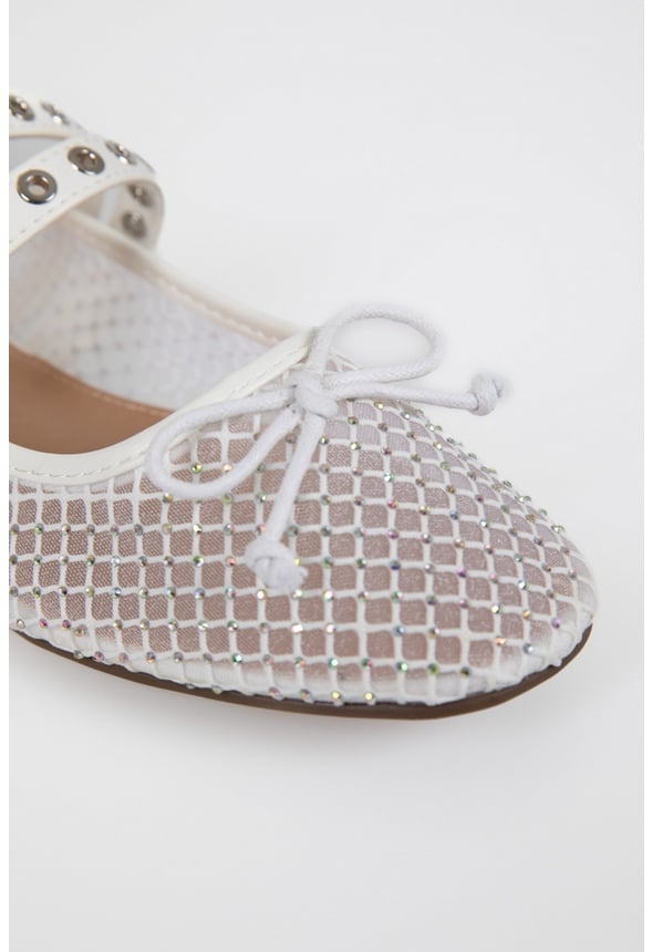 Ellie Ballet Flat White