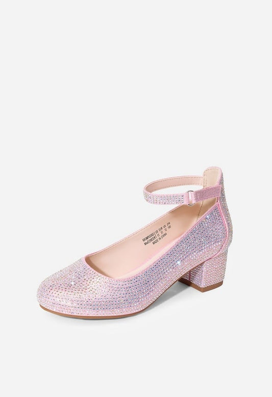 Girls Glitter Block Heel Pump-offer-11111-move
