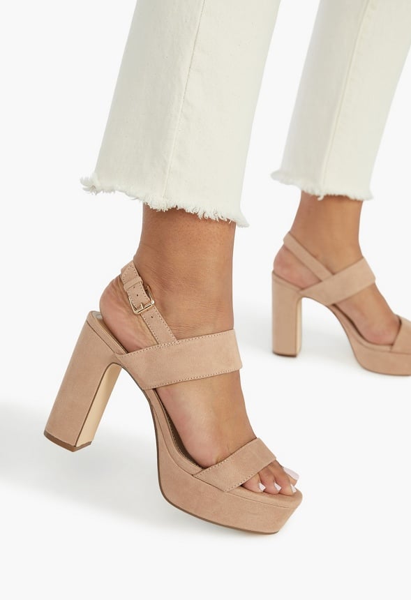Amara Platform Heeled Sandal Rugby Tan