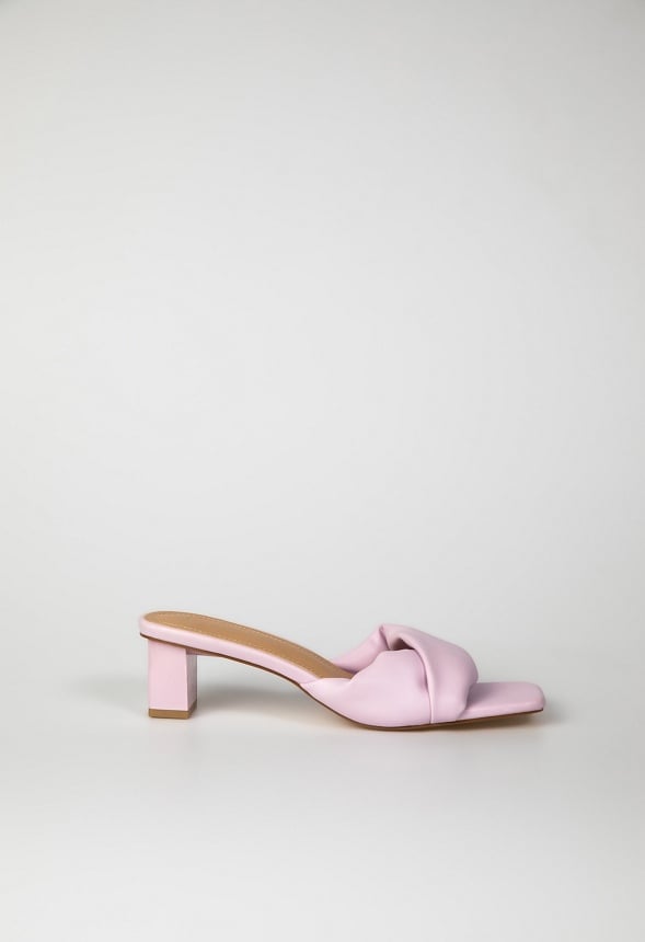 Caroline Mule Heeled Sandal Lilac Snow