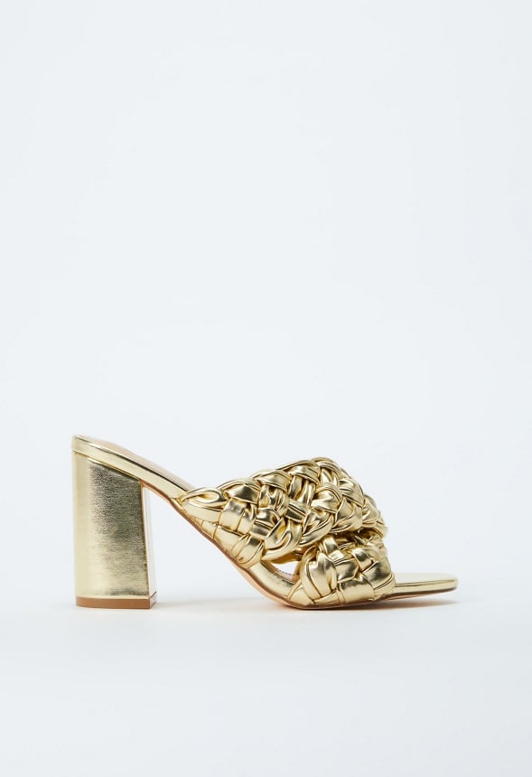 Blair Block Heeled Sandal Gold