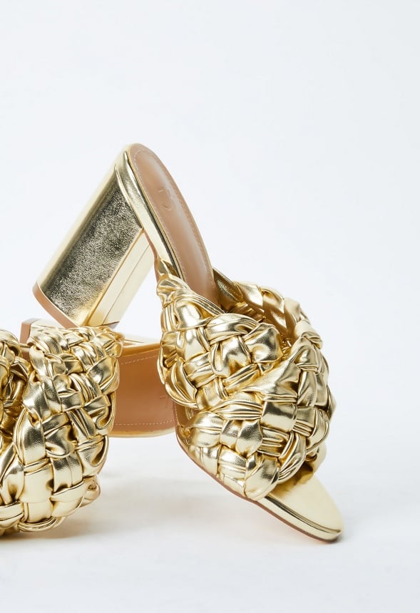 Blair Block Heeled Sandal Gold