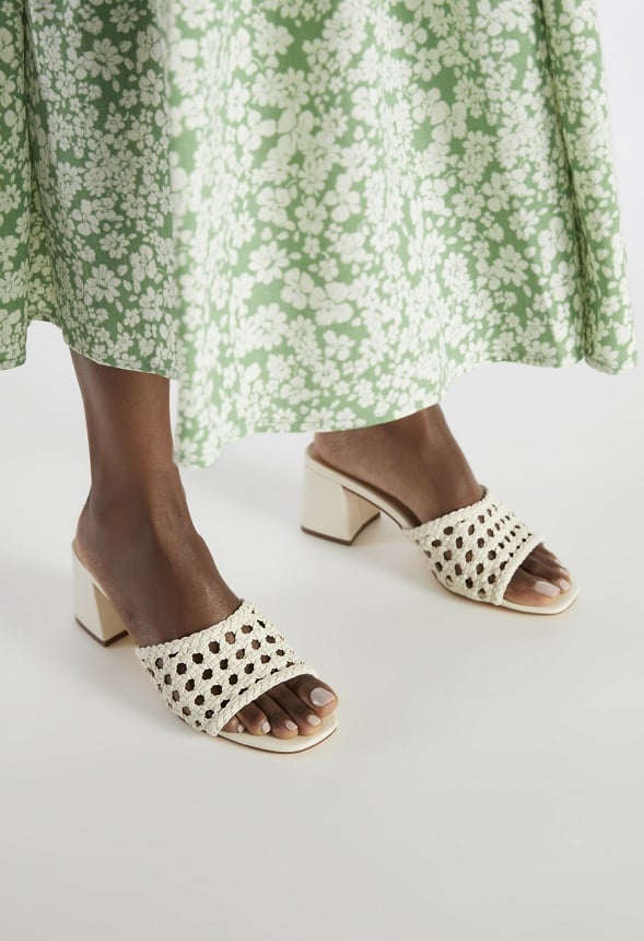 Harlowe Heeled Sandal Birch Woven