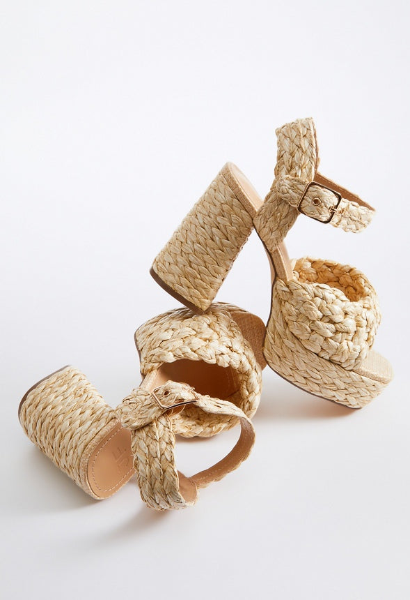 Rosalie Heeled Sandal Natural