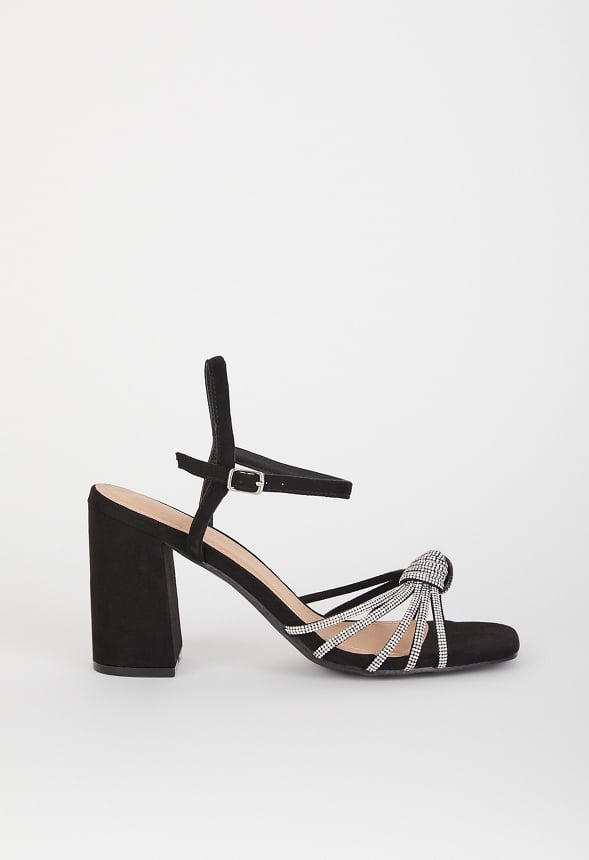 Lara Block Heeled Sandal Black
