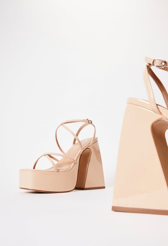 Haisley Platform Heeled Sandal New Nude
