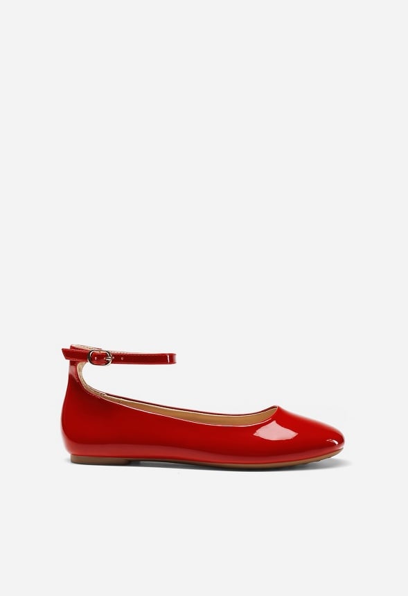 Comfortable Slip On Flats Red