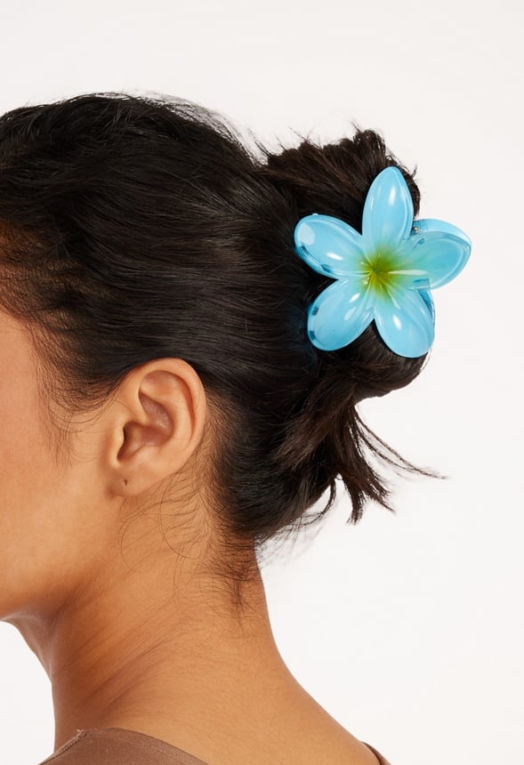2-Pack Giada Ibiscus Hair Claws Coral/ Turquoise Mix