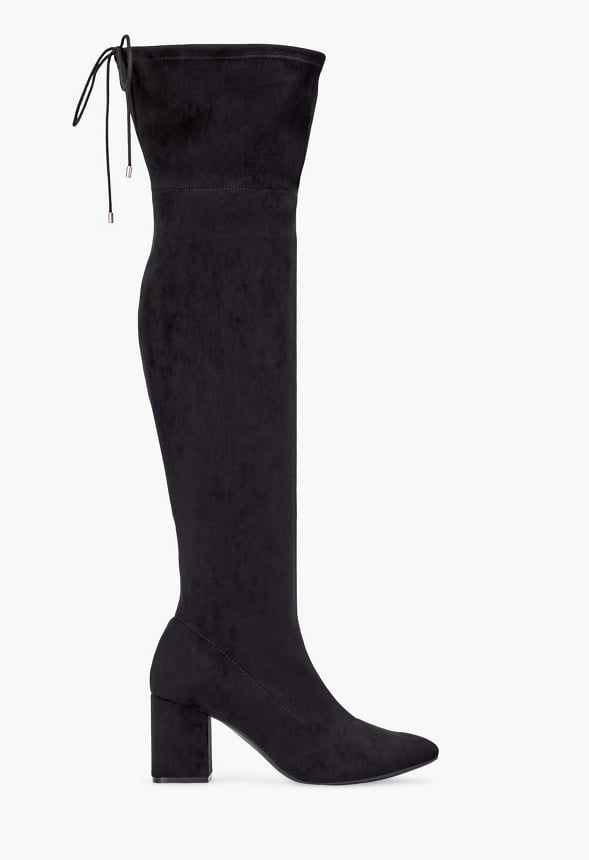 Dauphine Tie Over-The-Knee Boot Black