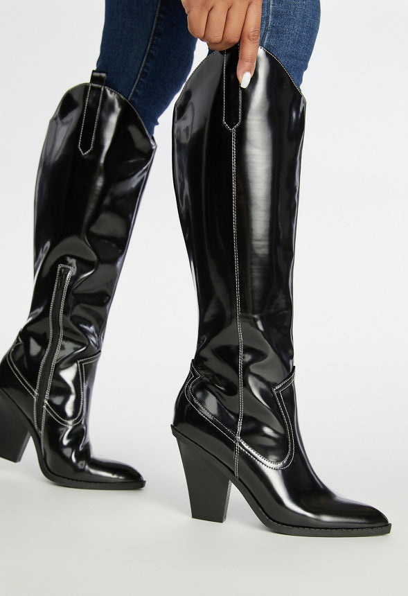 Bella Heeled Boot Black