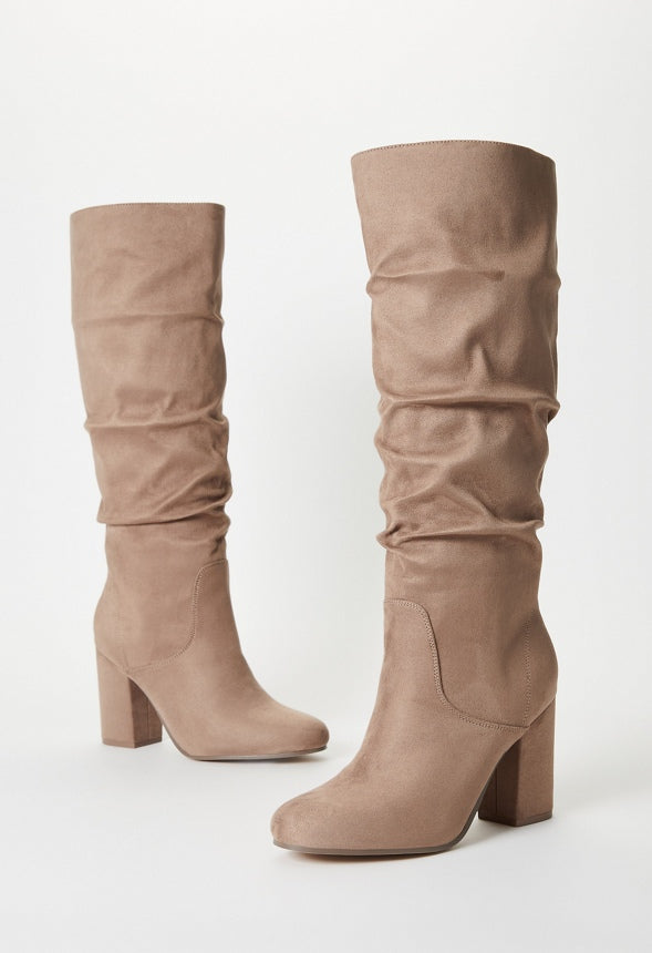 Leona Heeled Boot Taupe