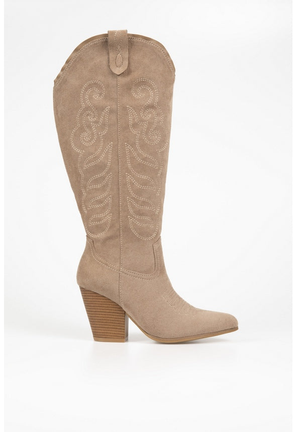 Hallie Cowboy Boot Taupe