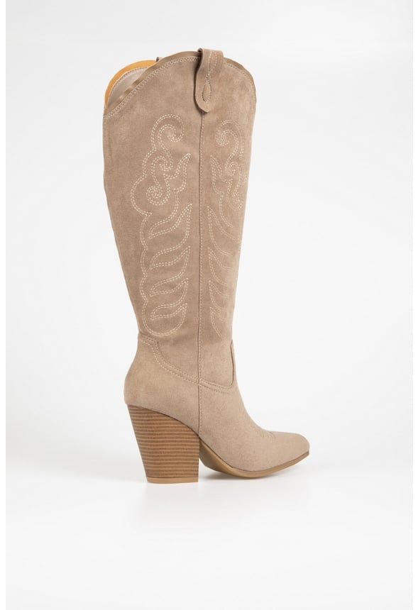 Hallie Cowboy Boot Taupe