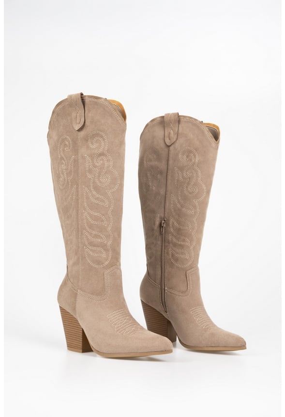Hallie Cowboy Boot Taupe