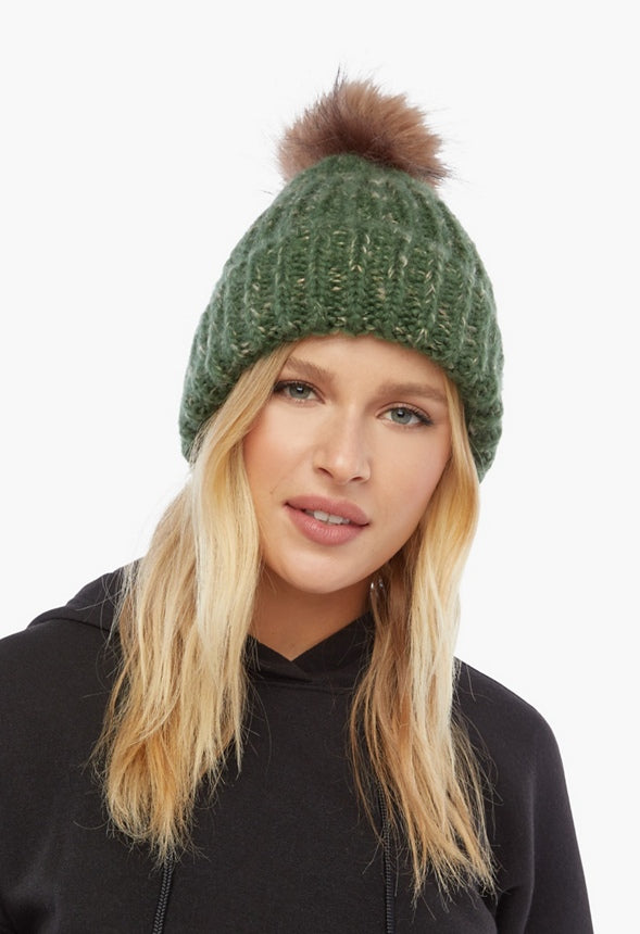 Basic Pom Beanie Green
