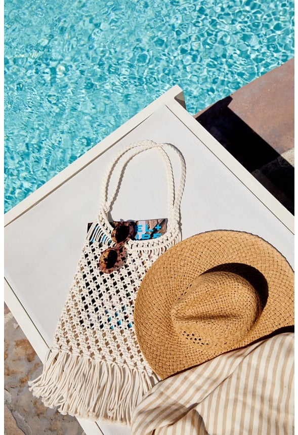 Open Weave Straw Hat Natural