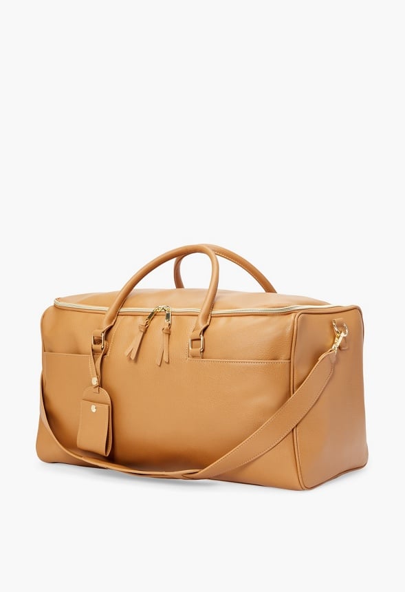Garment Convertible Weekender Bag Light Camel