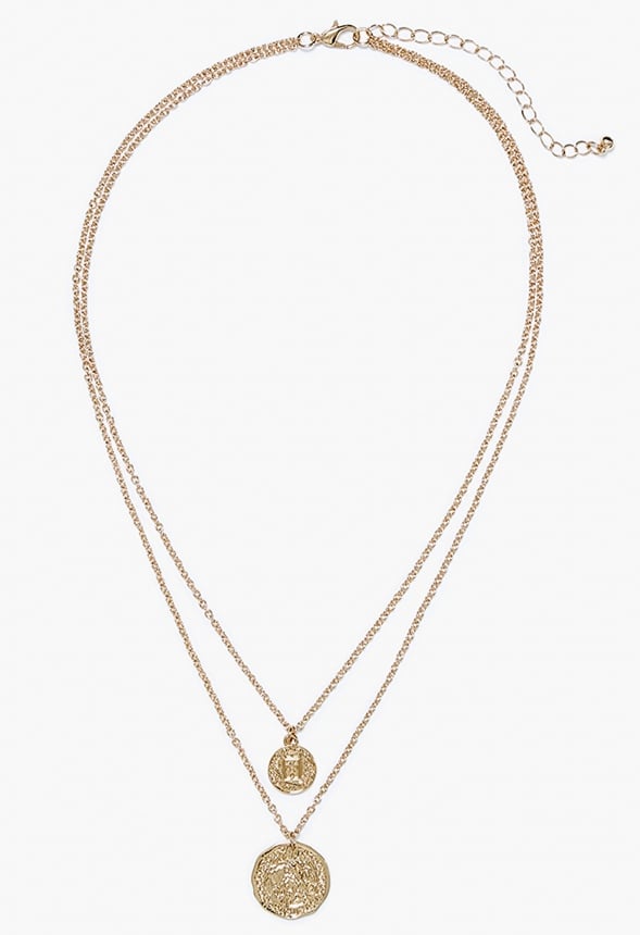 Sienna Layered Necklace With Coin Drops Gold
