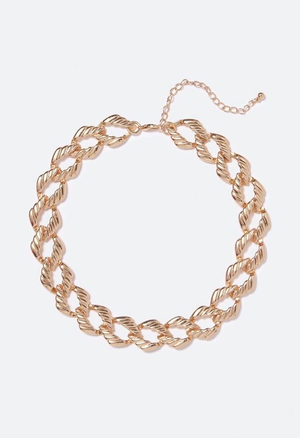 Oakley Hetched Chain Necklace Gold