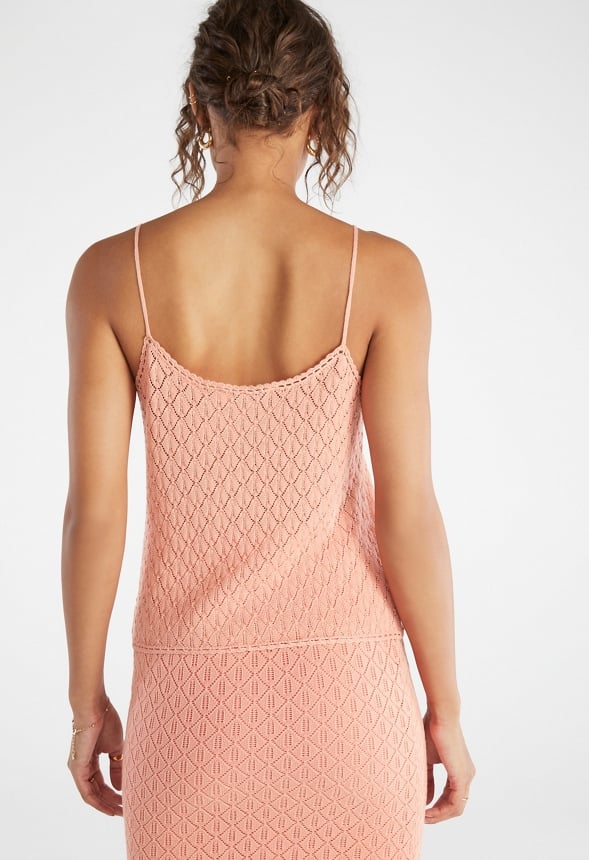 Crochet Cami Top Blooming Dahlia