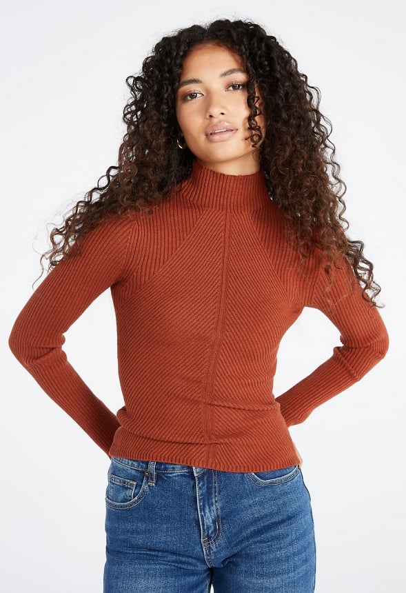 Sweater Rib Top Picante Brown