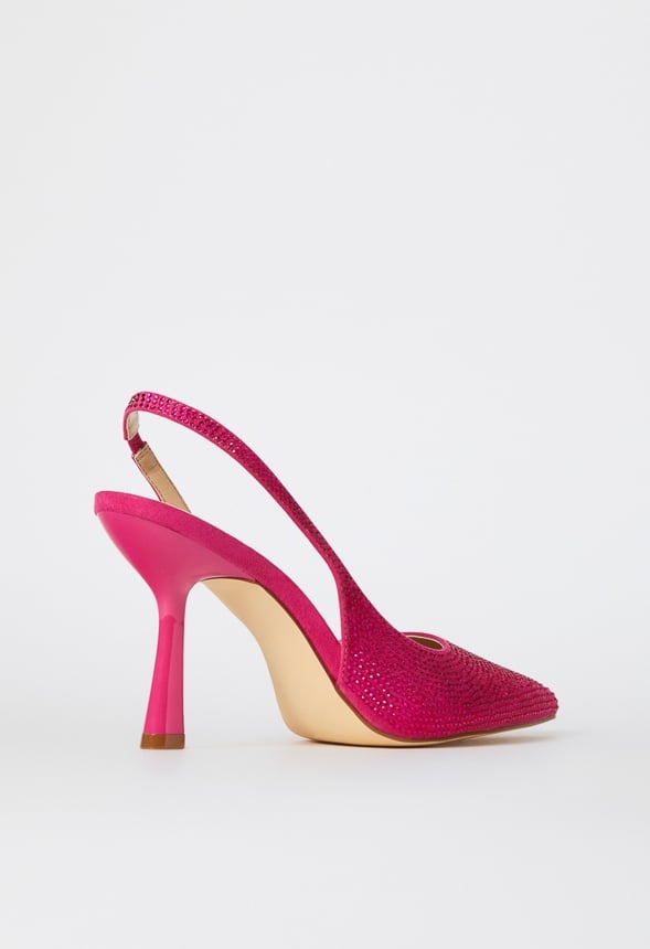 Brit Sling-Back Flared Court Fuchsia
