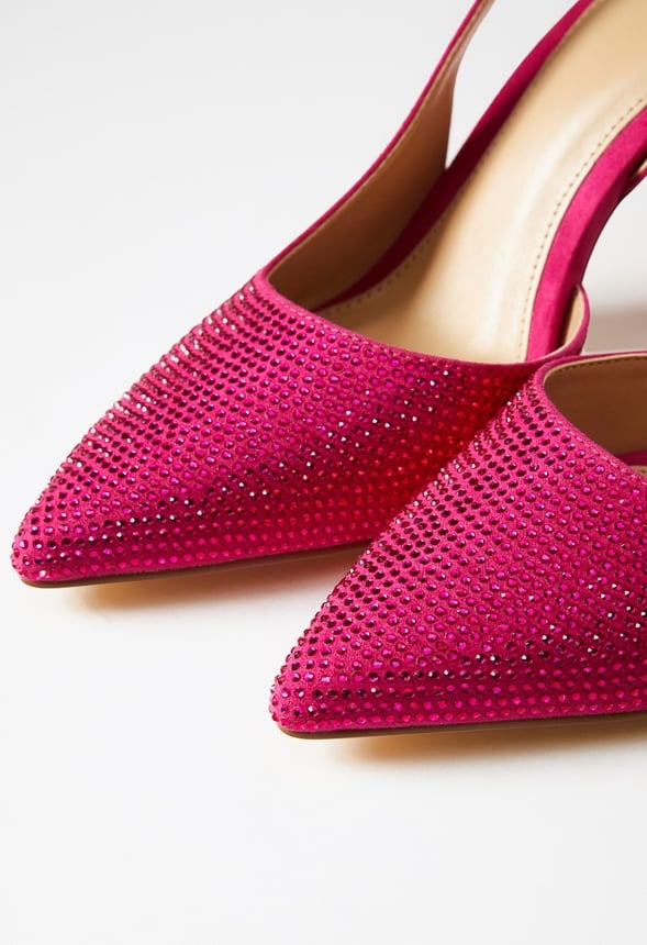 Brit Sling-Back Flared Court Fuchsia