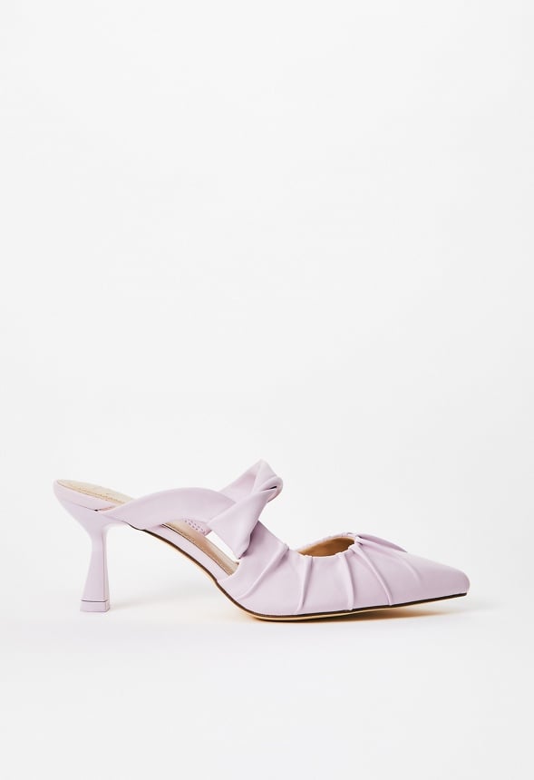 Clementine Embellished Court Lilac Snow