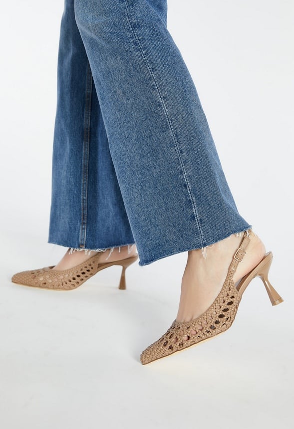 Vera Sling-Back Court Taupe