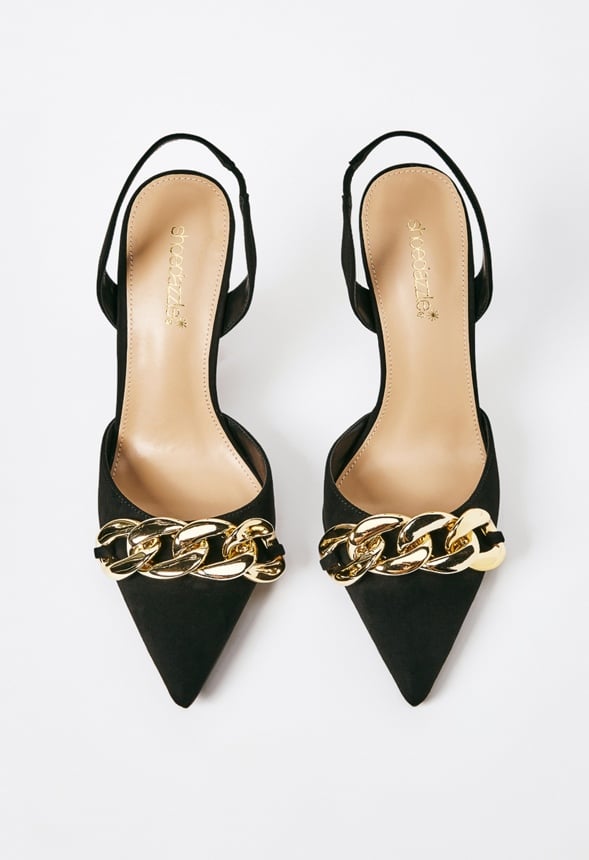 Gwyn Pointed Toe Court Black